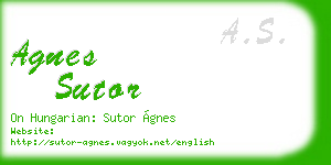 agnes sutor business card